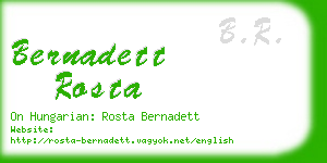 bernadett rosta business card